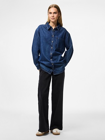 Jeansskjorta med krage - Bild 2