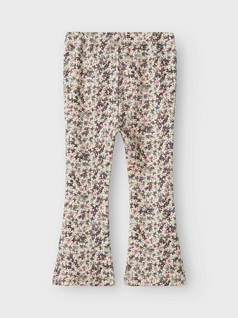 Blommönstrade leggings med bootcut - Bild 2