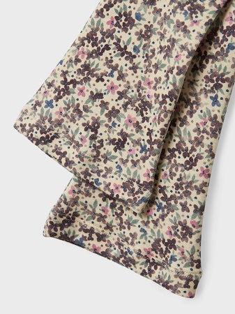 Blommönstrade leggings med bootcut - Bild 3