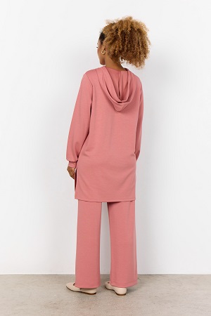 Sweatshirt med huva och dekorativt tryck - Bild 3