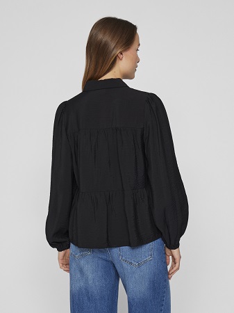 Blus med volang och puffdetalj - Bild 2