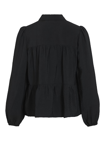 Blus med volang och puffdetalj - Bild 5