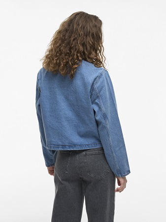 Jeansjacka med rund hals - Bild 3