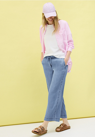 Avslappnade jeans med vida ben - Bild 3