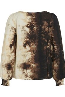 Melerad blus med ballongärm