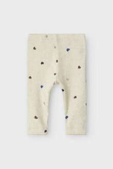 Ribbade leggings med små hjärtan